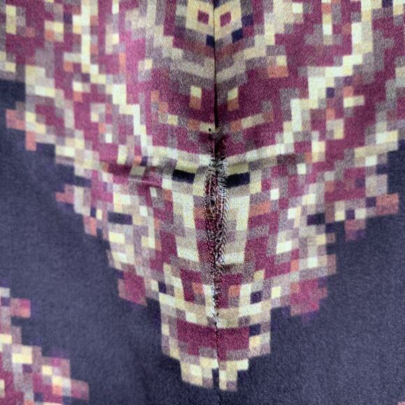 DRIES VAN NOTEN Size 4 Black Yellow Brown Silk Abstract Long Sleeve Dress Top - Picture 5 of 7